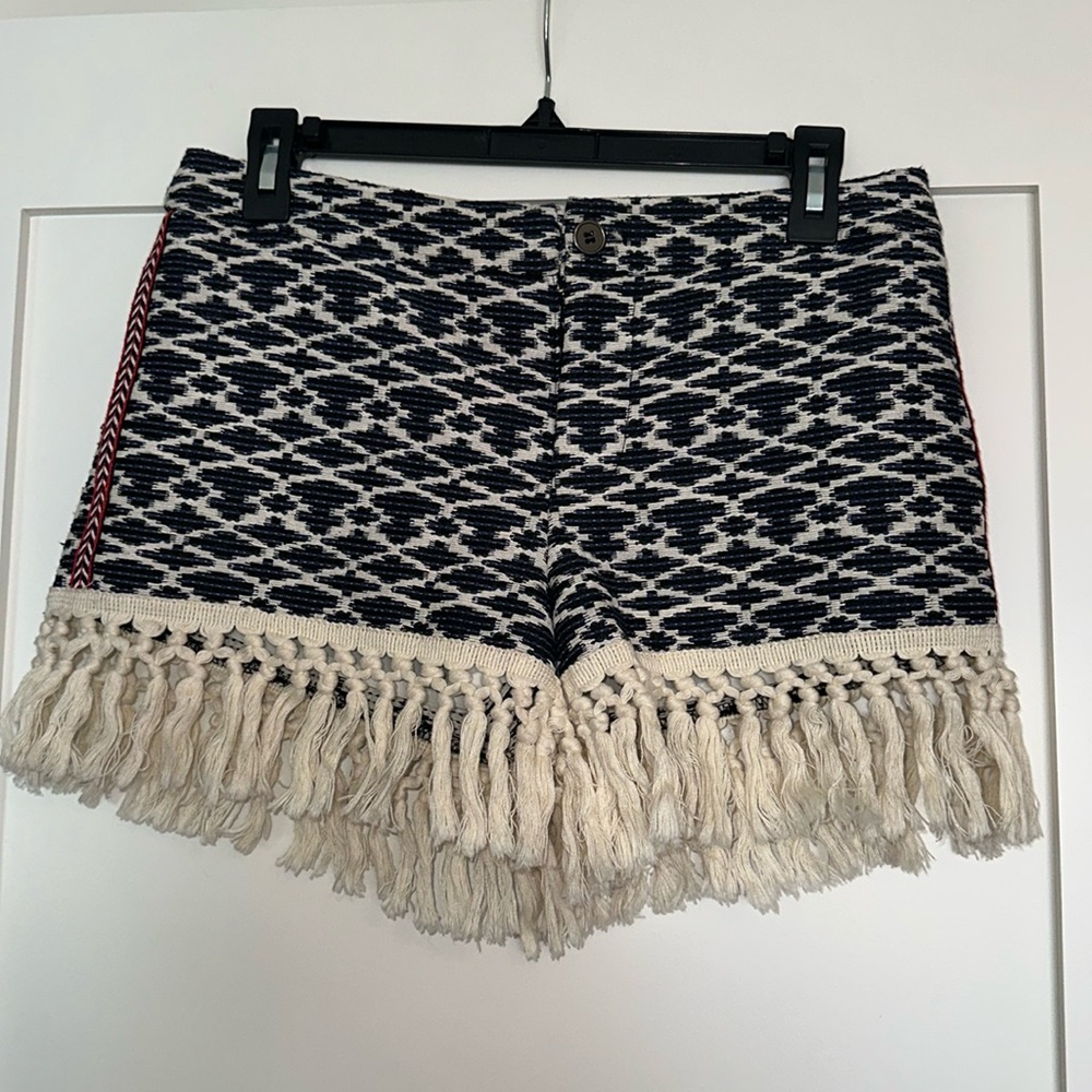 Hiche Tasseled Mini Shorts size S